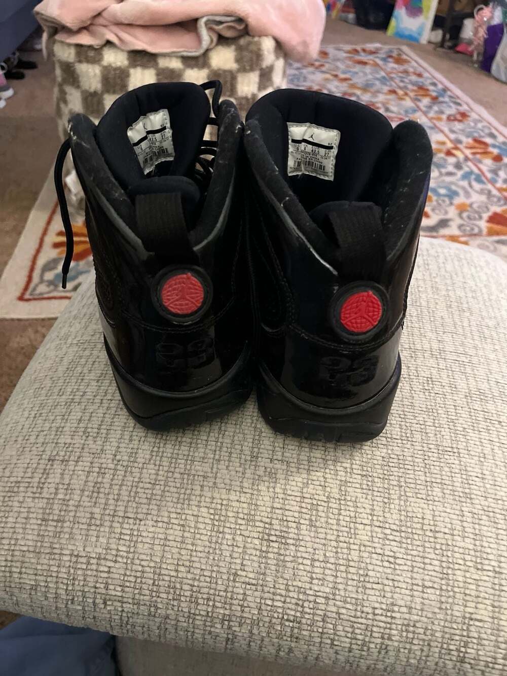 Jordan 9 Retro Bred Black University Red Size 9 - Picture 5 of 9